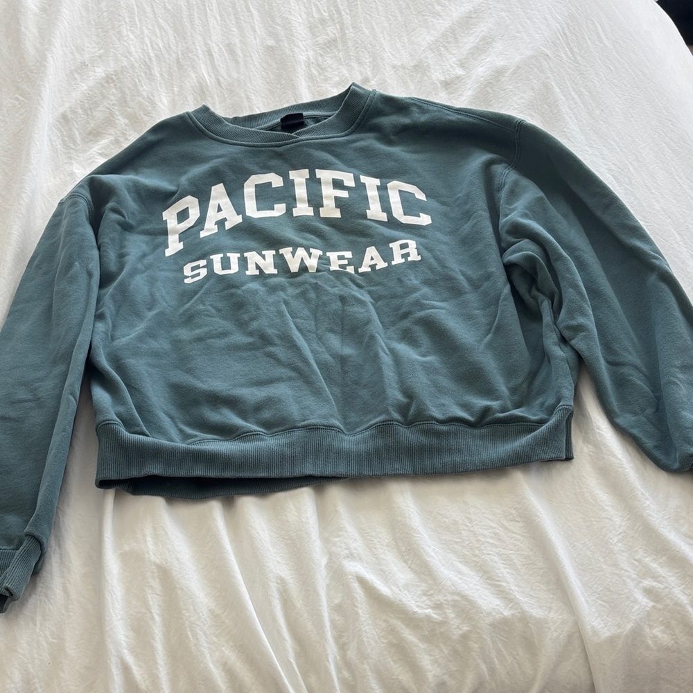 Pacific Sunwear Teal Crew Neck Sweater